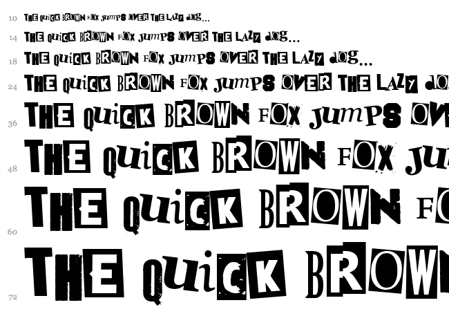 Doctor Punk font waterfall